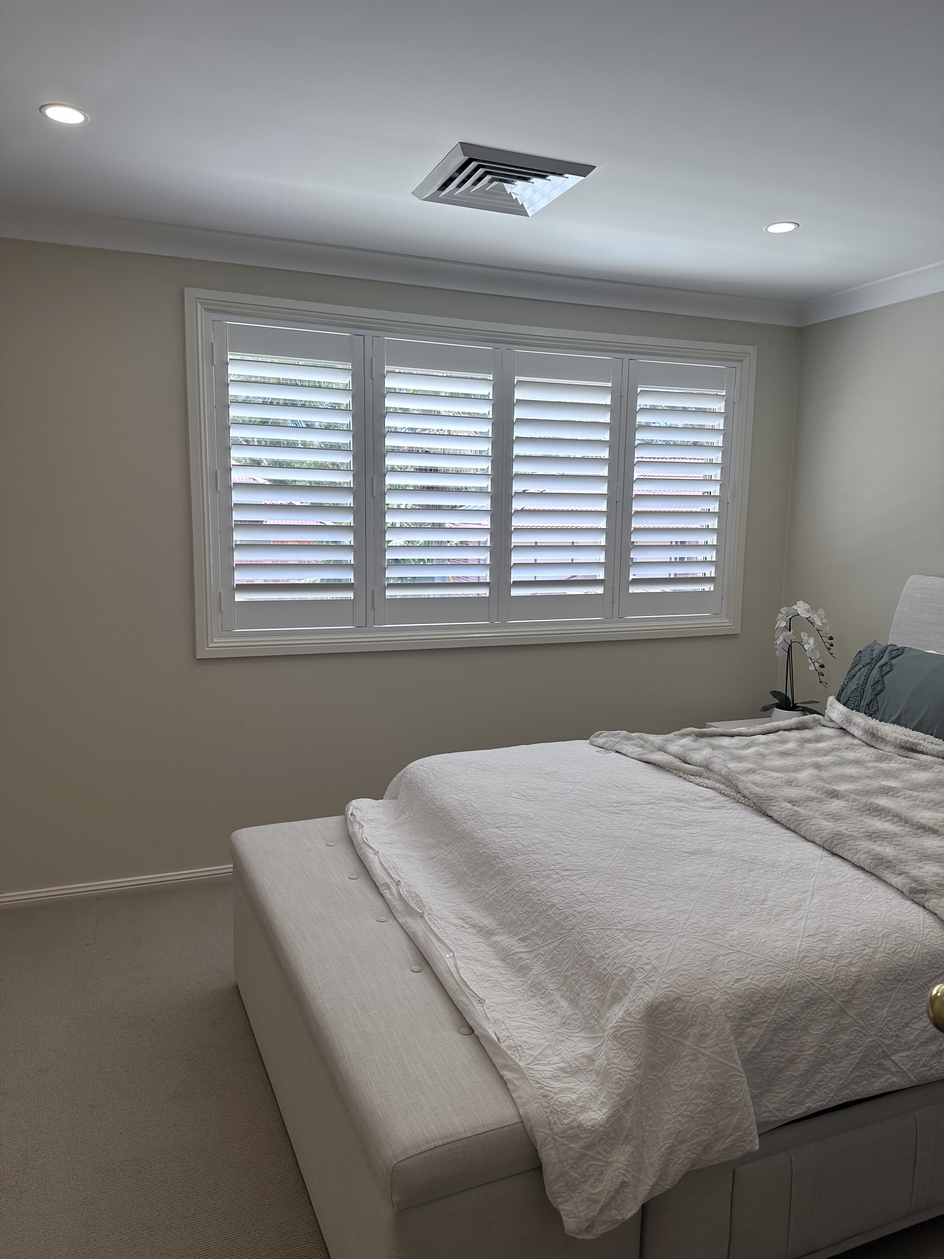 Outdoor patio with retractable awnings